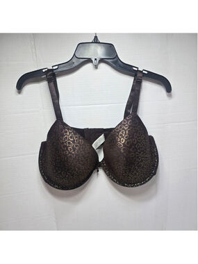 Women's Delta Burke Brown Gold Leopard Print Bra 42D